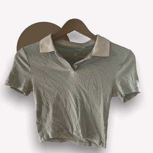 Collared blue T-shirt